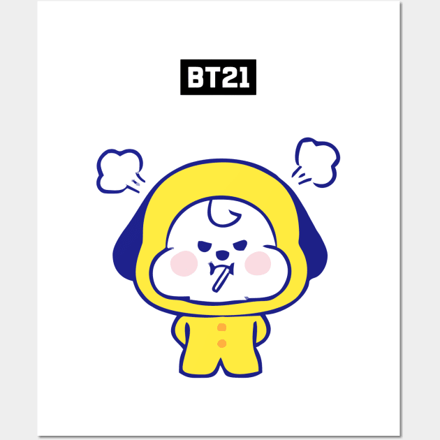 bt21 bts exclusive design 117 Wall Art by Typography Dose